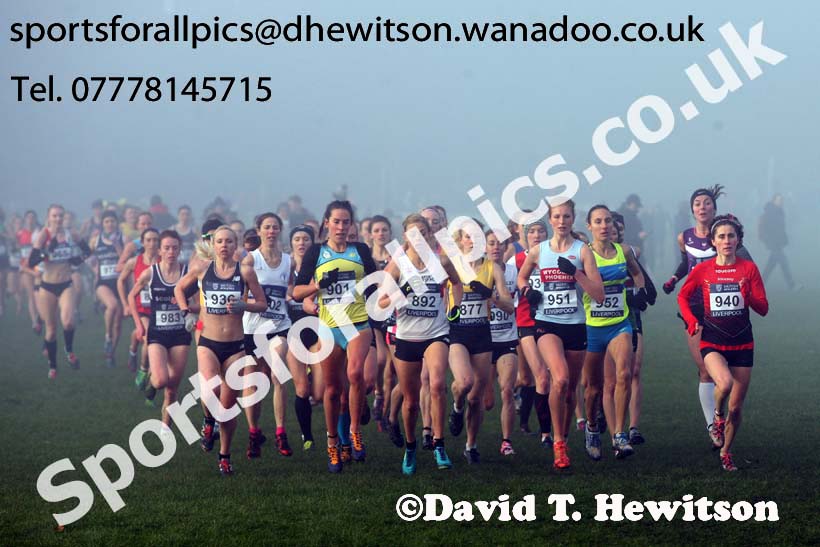 Senior and under-23 women, European Cross Country Trials, Sefton Park, Liverpool. Photo: David T. Hewitson/Sports for All Pics
